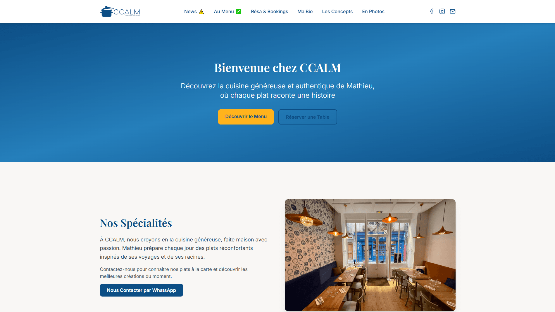 Aperçu du site C'est comme à la maison