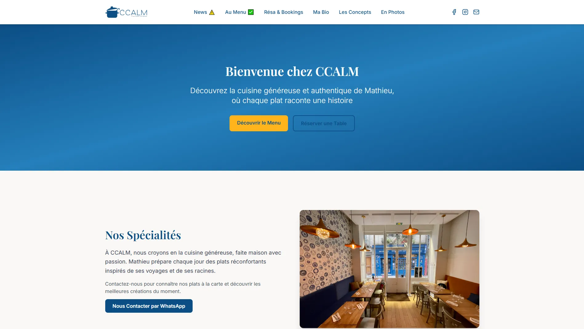 Aperçu du site C’est comme à la maison